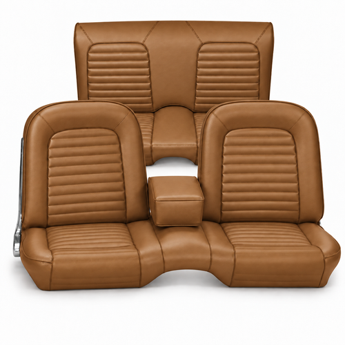 64-65 Ford Mustang (Hardtop) Sitzbezüge - Standard - Bench Seat - Palomino - Vorne und hinten