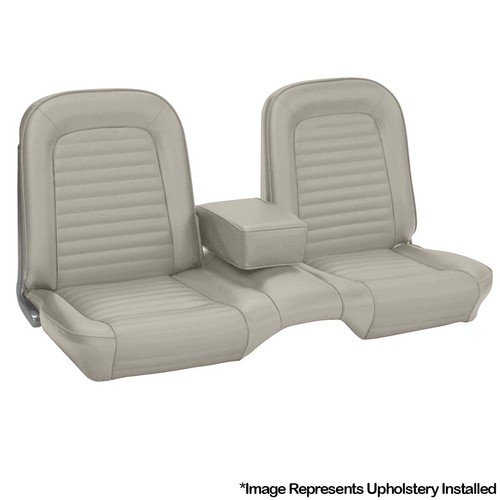 64-65 Ford Mustang (Convertible) Sitzbezüge - Standard - Bench Seat - Weiß - Vorne und hinten