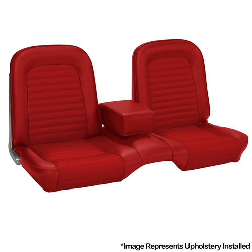 64-65 Ford Mustang (Convertible) Sitzbezüge - Standard - Bench Seat - Rot - Vorne und hinten