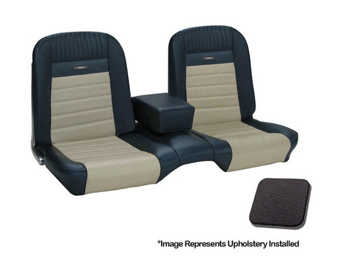 65-66 Ford Mustang (Fastback) Sitzbezüge - Deluxe Pony - Bench Seat - Schwarz - Vorne und hinten