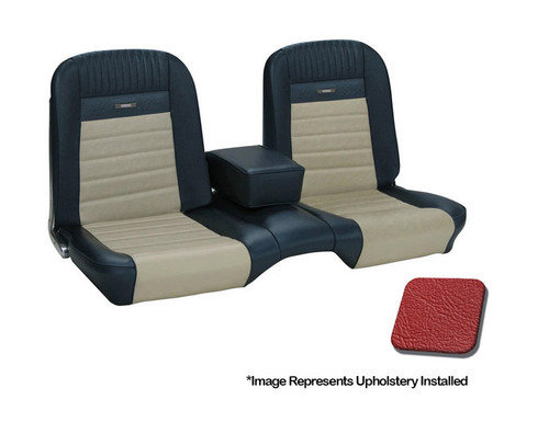 65-66 Ford Mustang (Fastback) Zestaw tapicerki siedzeń - Deluxe Pony - Siedzisko - Jasnoczerwony - Przód i tył 65-66 Ford Mustang (Fastback) Zestaw tapicerki siedzeń - Deluxe Pony - Siedzisko - Jasnoczerwony - Przód i tył