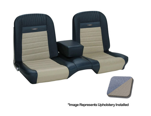 65-66 Ford Mustang (Fastback) Sitzbezüge - Deluxe Pony - Bench Seat - Blau/Weiß - Vorne und hinten