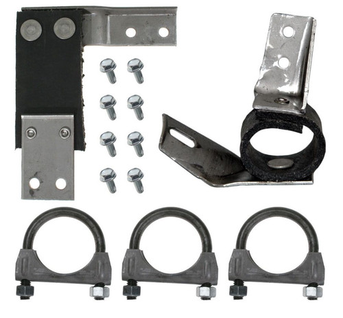 64-66 Ford Mustang (170, 200) Komplettset Auspuffhalterung - Einflutig