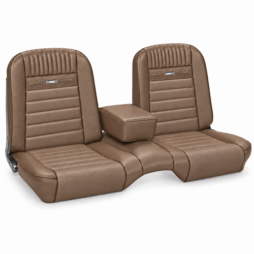 64-66 Ford Mustang Sitzbezüge - Deluxe Pony - Bench Seat - Palomino - Vorne