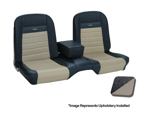 64-66 Ford Mustang Sitzbezüge - Deluxe Pony - Bench Seat - Schwarz/Weiß - Vorne
