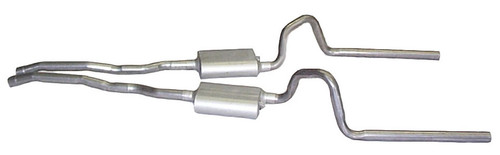 64-69 Ford Mustang (260, 289, 302, 351, 390, 427, 428, 429) Abgasanlage - Stahl - 2 1/4 Zoll - Flowmaster Töpfe