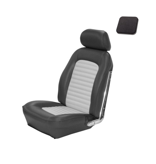 65-66 Ford Mustang (Fastback) Sitzbezüge - Standard Sport - Schwarz - Vorne und hinten