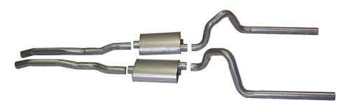 64-66 Ford Mustang (260, 289) Abgasanlage - Stahl - 2 Zoll - GT ohne Endschalldämpfer