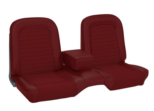1966 Ford Mustang (Convertible) Sitzbezüge - Standard - Bench Seat - Rot Metallic - Vorne und hinten