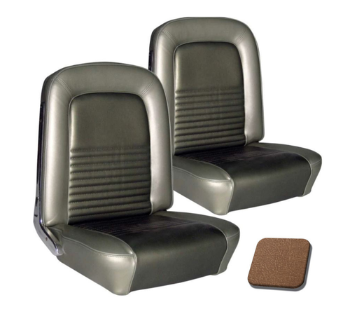 1967 Ford Mustang (Convertible) Sitzbezüge - Standard - Saddle - Vorne und hinten (35242023)