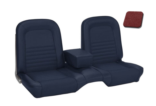 1967 Ford Mustang (Convertible) Sitzbezüge - Standard - Bench Seat - Dunkelrot Metallic - Vorne und hinten
