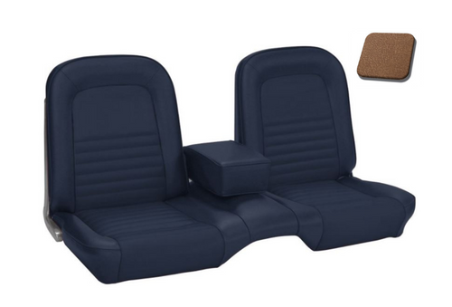 1967 Ford Mustang (Fastback) Sitzbezüge - Standard - Bench Seat - Saddle - Vorne und hinten