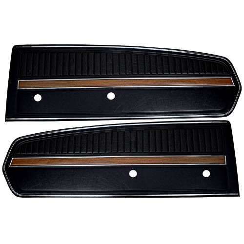 1968 Ford Mustang Set Türverkleidung - Deluxe - Schwarz Links und Rechts