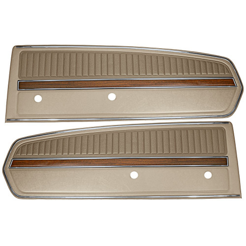 1968 Ford Mustang Set Türverkleidung - Deluxe - Parchment Links und Rechts