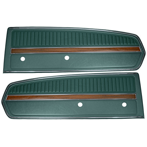 1968 Ford Mustang Set Türverkleidung - Deluxe - Türkis Links und Rechts