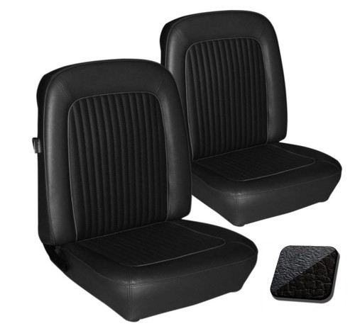 1968 Ford Mustang (Hardtop) Sitzbezüge - Standard - Schwarz - Vorne und hinten
