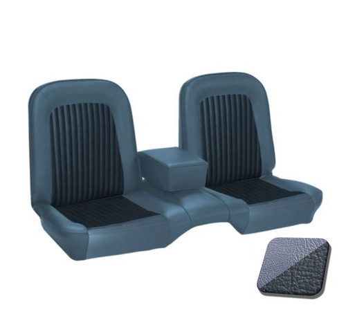 1968 Ford Mustang (Hardtop) Sitzbezüge - Standard / Deluxe - Bench Seat - Blau - Vorne und hinten