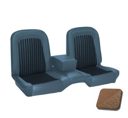1968 Ford Mustang (Convertible) Sitzbezüge - Standard / Deluxe - Bench Seat - Saddle - Vorne und hinten