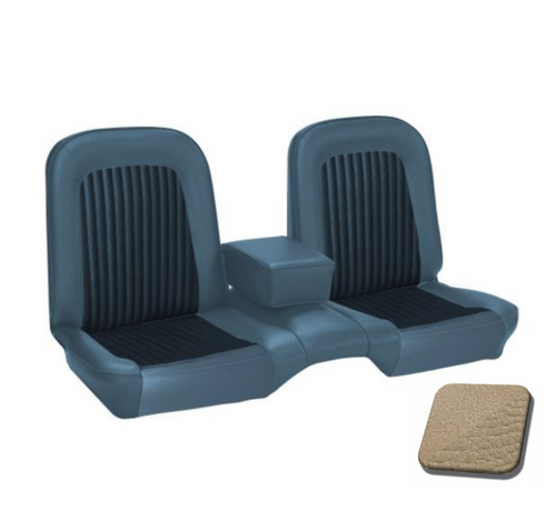 1968 Ford Mustang Sitzbezüge - Standard - Bench Seat - Parchment - Vorne