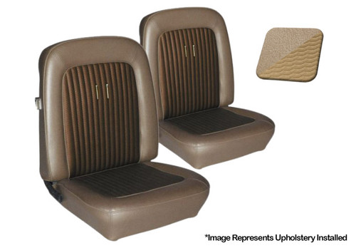 1968 Ford Mustang (Fastback) Sitzbezüge - Standard Deluxe - Light Parchment - Vorne und hinten