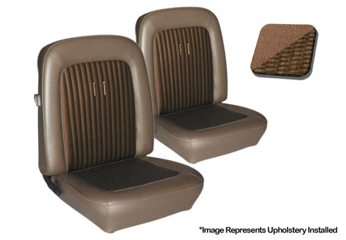 1968 Ford Mustang (Fastback) Sitzbezüge - Standard Deluxe - Saddle - Vorne und hinten