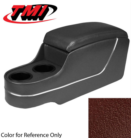 65-73 Ford Mustang (Convertible) Mittelkonsole - Deluxe Pony Konsole - Dunkelrot - Corinthian Struktur - ohne original Konsole