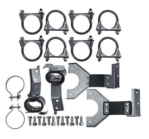 71-73 Ford Mustang Komplettset Auspuffhalterung - Zweiflutig - 2 1/4 "