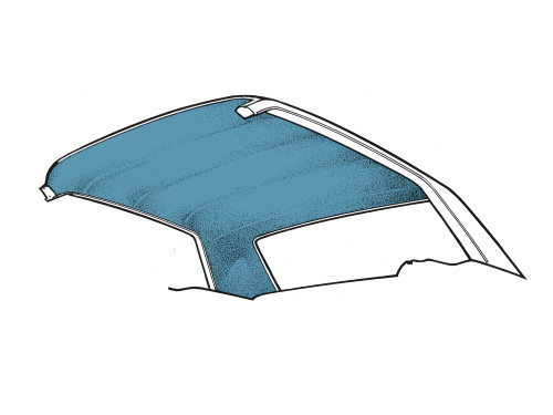 71-73 Ford Mustang (Hardtop) Dachhimmel - Original - Wedgewood