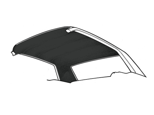 71-73 Ford Mustang (Fastback) Dachhimmel - Original - Schwarz