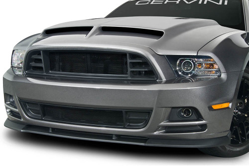 13-14 Ford Mustang GT (5.0) Spoiler - Cervinis - GT500-Style - Schwarz Strukturiert Vorne unten