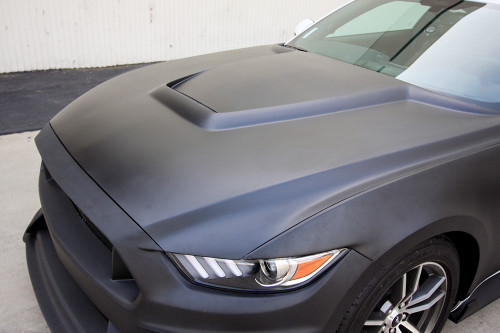 15-17 Ford Mustang Motorhaube - GT350R Style, Fiberglas, Unlackiert, mit Luftauslass