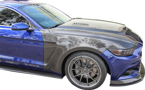 15-17 Ford Mustang Kotflügel - Carbon, GT350 Style, (1cm Breiter)