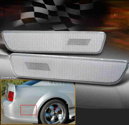 05-09 Ford Mustang Set Seitenmarkierungsleuchten - Hinten, Clear Hinten Links und Rechts