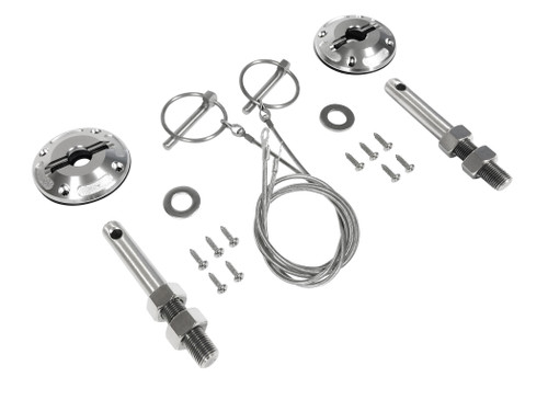 15-23 Ford Mustang Haubensicherung - Silber - Nicht Abschließbar - Moderne Optik