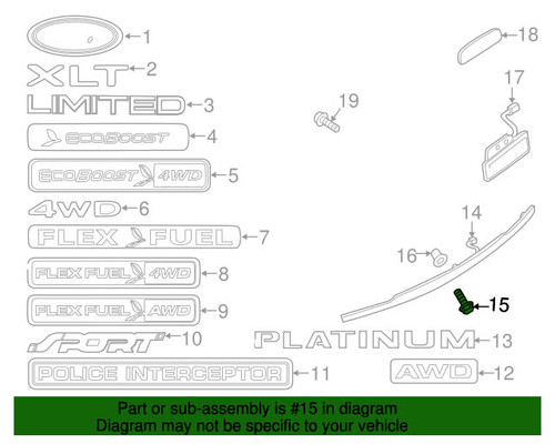 15-17 Ford Mustang Schraubenset - 4-er Set (52658768)