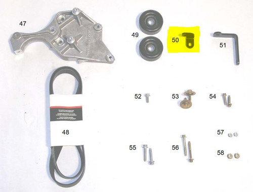 05-06 Ford Mustang (4.6) Halterung Lichtmaschine - Für Fahrzeuge mit Roush-Kompressor Hinten