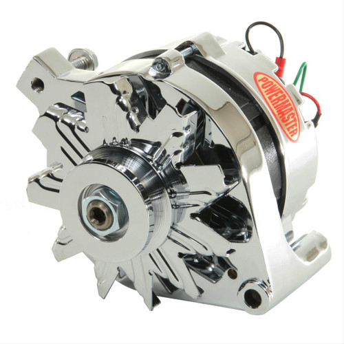 64-73 Ford Mustang Lichtmaschine - Powermaster - 75 A - Chrom - Keilriemen - Intern geregelt