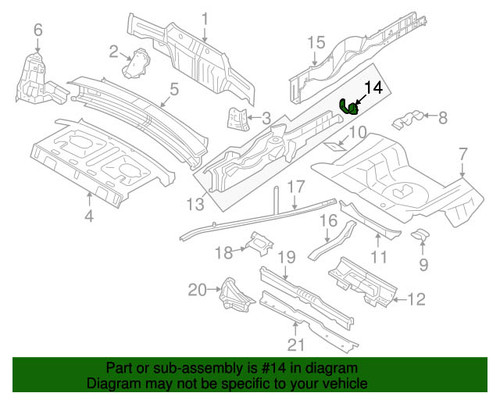 05-14 Ford Mustang Halter Stoßstange Hinten links