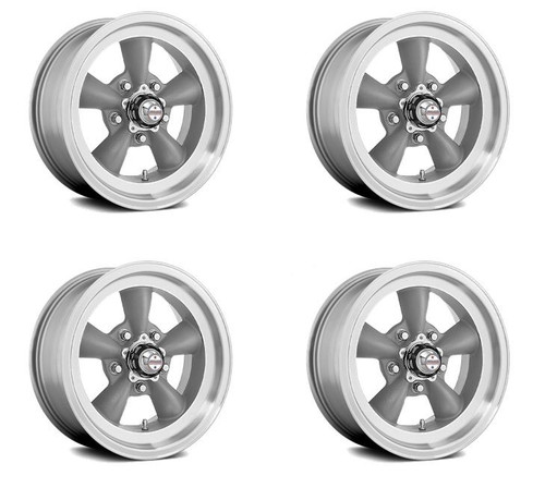 64-73 Ford Mustang Felgensatz - Torq Thrust D - Aluminium - 15x7 " - Grau