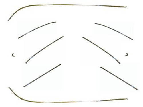 58-61 Chevrolet Corvette Zierleistenset Karosserie Links und Rechts