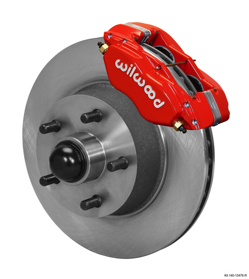 64-70 Ford Mustang Umrüstsatz Bremsanlage - Wilwood Dynalite - 11,3 " - Glatt - Rot - Vorne