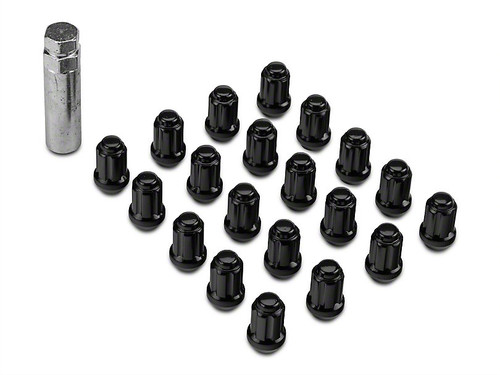 15-23 Ford Mustang Radschrauben-/Radmuttersatz - M14 Gewinde - Schwarz/Chrom