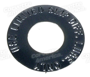 57-62 Chevrolet Corvette Achsgehäuse - Hinweisschild Hinterachse