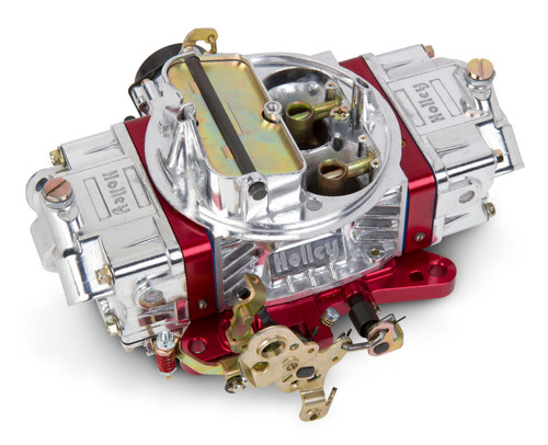 64-73 Ford Mustang Vergaser - Holley Ultra Double Pumper - 650 cfm - Aluminium - Elektrischer Choke - Poliert/Rot