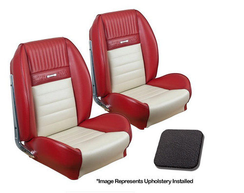 65-66 Ford Mustang (Fastback) Sitzbezüge - Deluxe Pony Sport II - Schwarz - Vorne und hinten