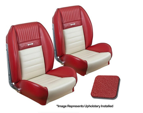 1965 Zestaw tapicerki siedzeń Ford Mustang (Fastback) - Sport 2, Pony, czerwony 1965 Zestaw tapicerki siedzeń Ford Mustang (Fastback) - Sport 2, Pony, czerwony