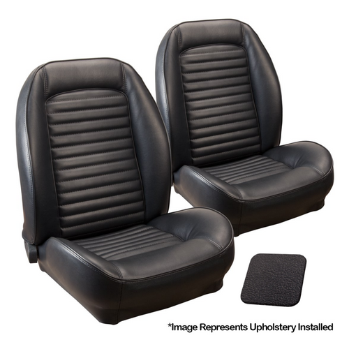 64-65 Ford Mustang (Hardtop) Sitzbezüge - Standard Sport II - Schwarz - Vorne und hinten