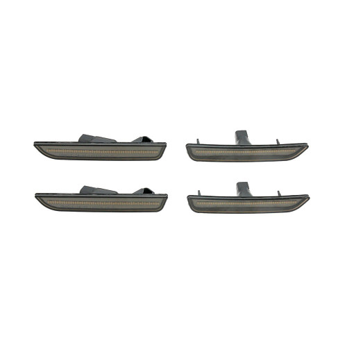 10-14 Ford Mustang Set Seitenmarkierungsleuchten - Vorne und Hinten, Rauchglas Vorne und hinten