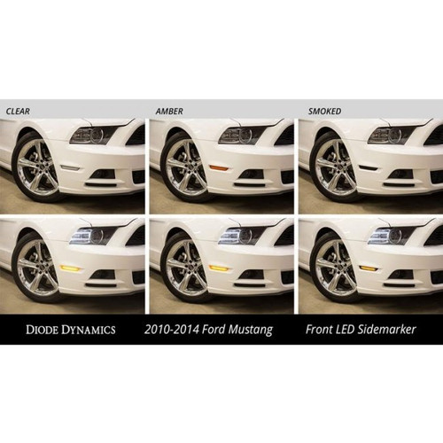 10-14 Ford Mustang Seitenmarkierungsleuchte - Vorne & Hinten, LED Orange/Rot Vorne und hinten