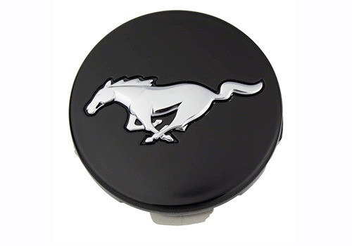 15-24 Ford Mustang Nabenkappe - Schwarz - Running Pony Logo